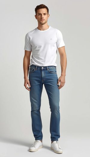 Men's Straight blue Jeans