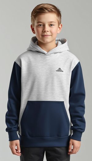 Kid's Blue-White Hoodie