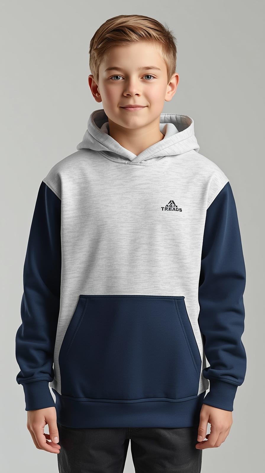 Kid's Blue-White Hoodie