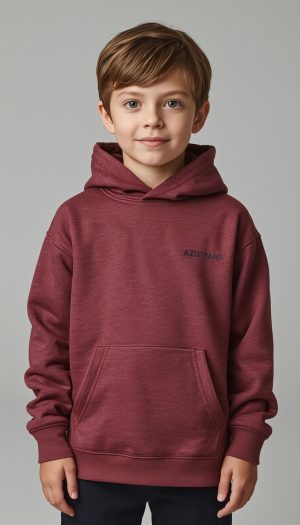 Kid's Dark Red Hoodie
