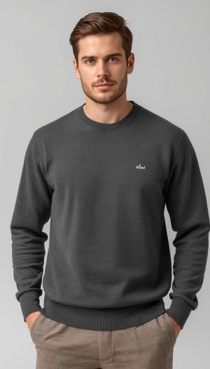 Men's Dark-Charcoal Sweater