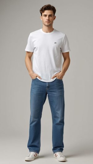 Men's Blue Baggie Denim