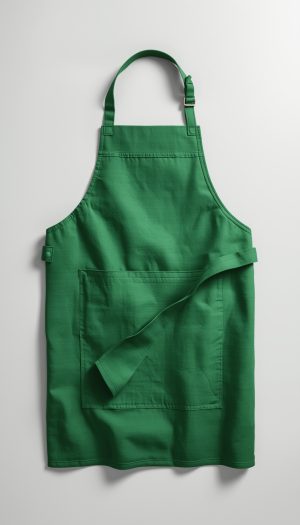 Bold Green Canvas Aprons with Adjustable Neck and Pocket