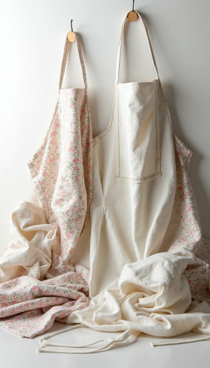 The Cottage Core Aprons: Reversible Floral and Natural Linen Style