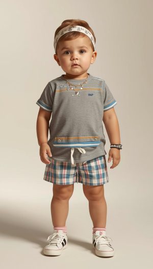 Baby's Adorable Casual Summer Set with Accessories