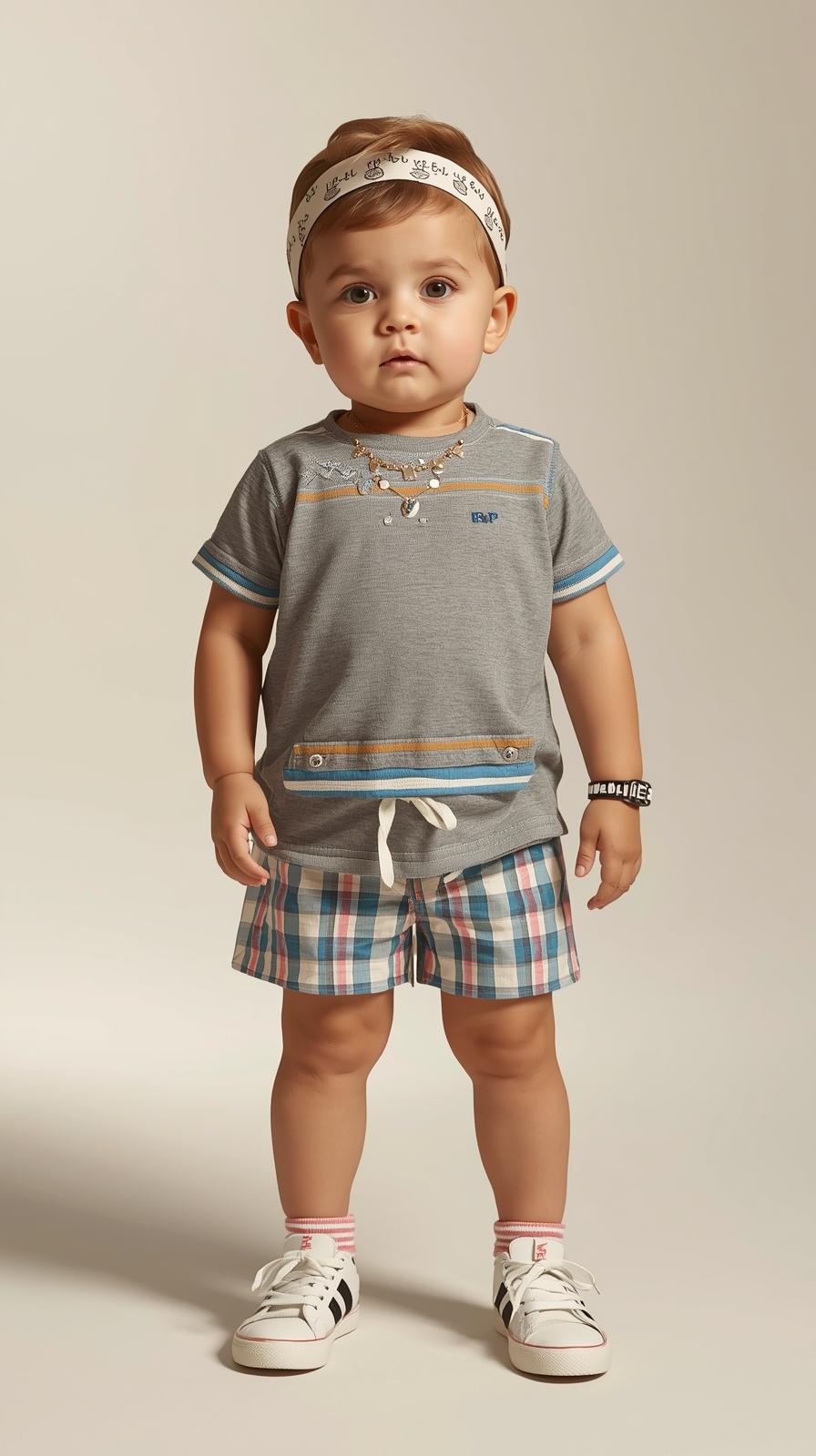 Baby's Adorable Casual Summer Set with Accessories