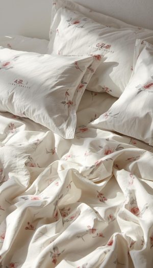 Luxe Floral Pattern Bed Sheet Ensemble - Premium Cotton