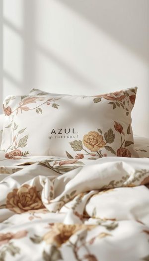 Luxe Botanical Pattern Bed Sheet Ensemble - Premium Cotton