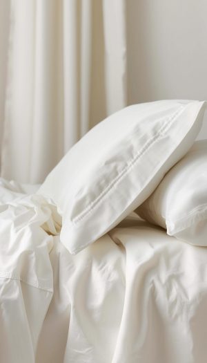 Crisp White Bed Sheet and Pillowcase Set