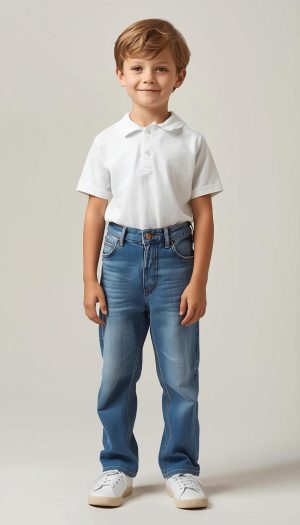 Boys' High-Quality Straight Fit Denim