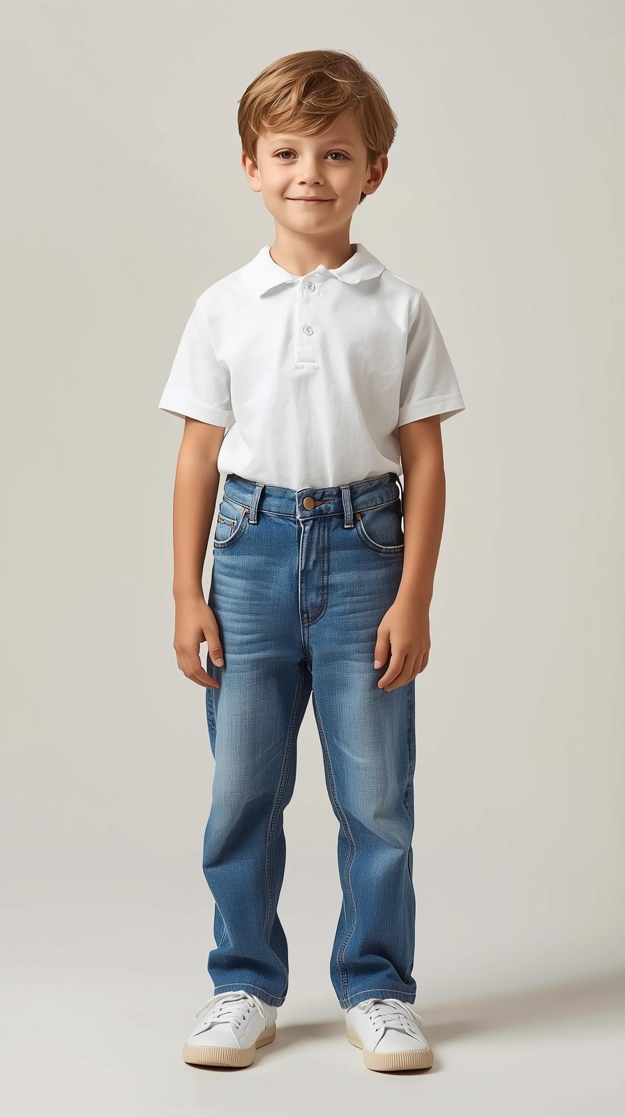Boys' High-Quality Straight Fit Denim