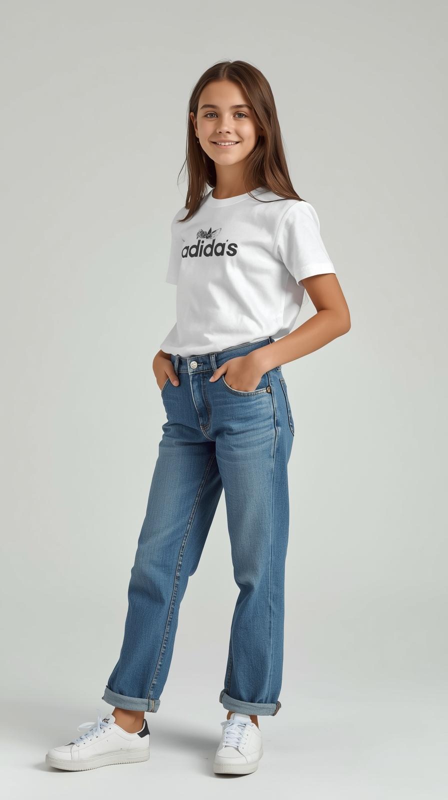 Kids' Cuffed Relaxed Fit Jeans