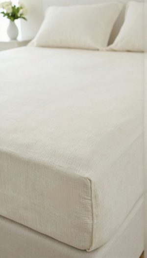Linen-Look Mattress Covers for Neutral Bed Linen Protection