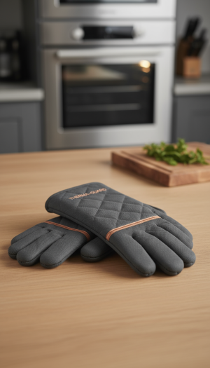THERMAL-GUARD Five-Finger Oven Gloves for Superior Heat Resistance