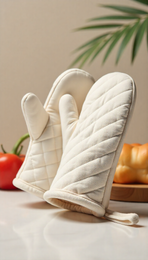Comfort-Fit Quilted Oven Mitts for Baking Safety