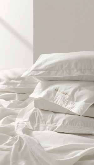 Luxury Gold-Embroidered White Fitted Sheets and Pillow Ensemble