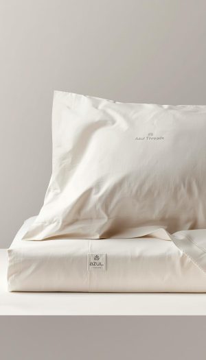 Essential White Percale Fitted Sheets and Relaxed Bed Linen Set