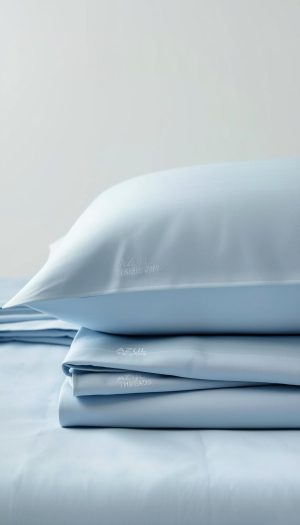 Light Blue Fitted Sheets and Luxe Bed Linen Ensemble