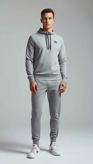 Men's Tech Fleece Hoodie & Joggers Set - Grey