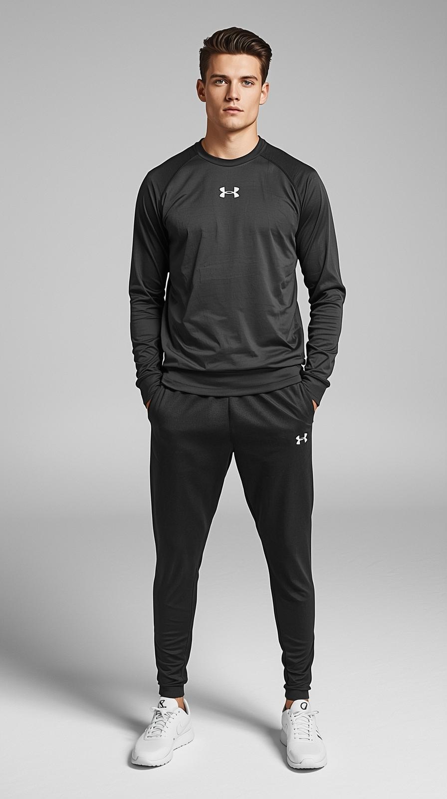 Men's Athletic Long Sleeve Top & Joggers