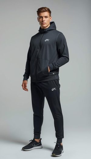 Men's Tech Fleece Zip Hoodie & Joggers Set
