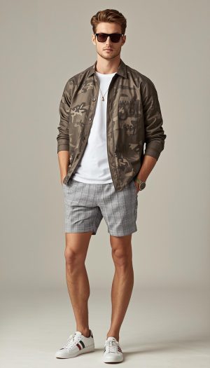 Men's Lightweight Linen Blend Shirt & Shorts