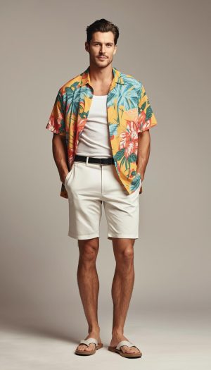 Men's Short-Sleeve Rayon Hawaiian Shirt