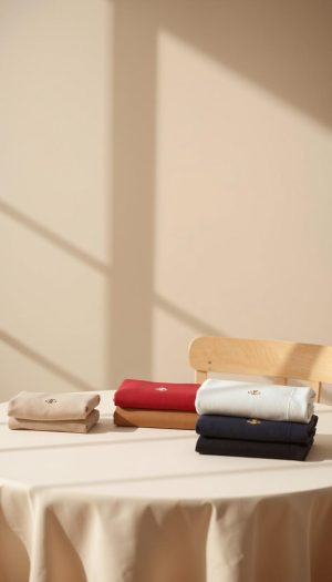 Smooth Round Table Covers for Dining and Linen Stacks