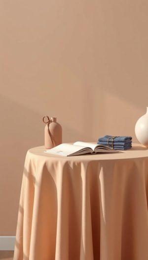 Soft Light-Tone Table Covers for Display and Casual Dining