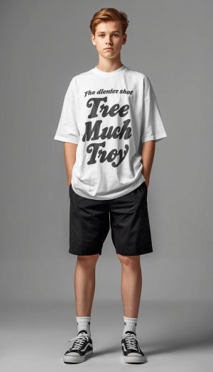 Teen Boy's Relaxed Fit Essential T-Shirt and Shorts Set