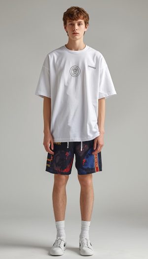 Teen's Contemporary Streetwear T-Shirt and Graphic Shorts