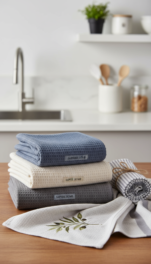 Cozy Farmhouse Kitchen Towels and Accessories Collection