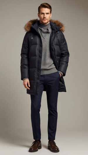 Men's Heavy Duty Winter Parka with Hood