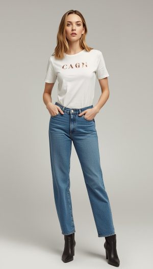 Women's High-Rise Relaxed Straight Jeans