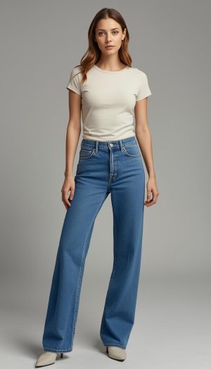 Women's High-Rise Wide Leg Jeans