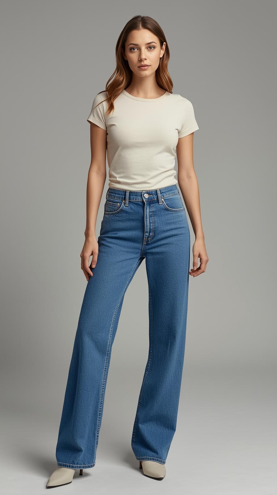 Women's High-Rise Wide Leg Jeans
